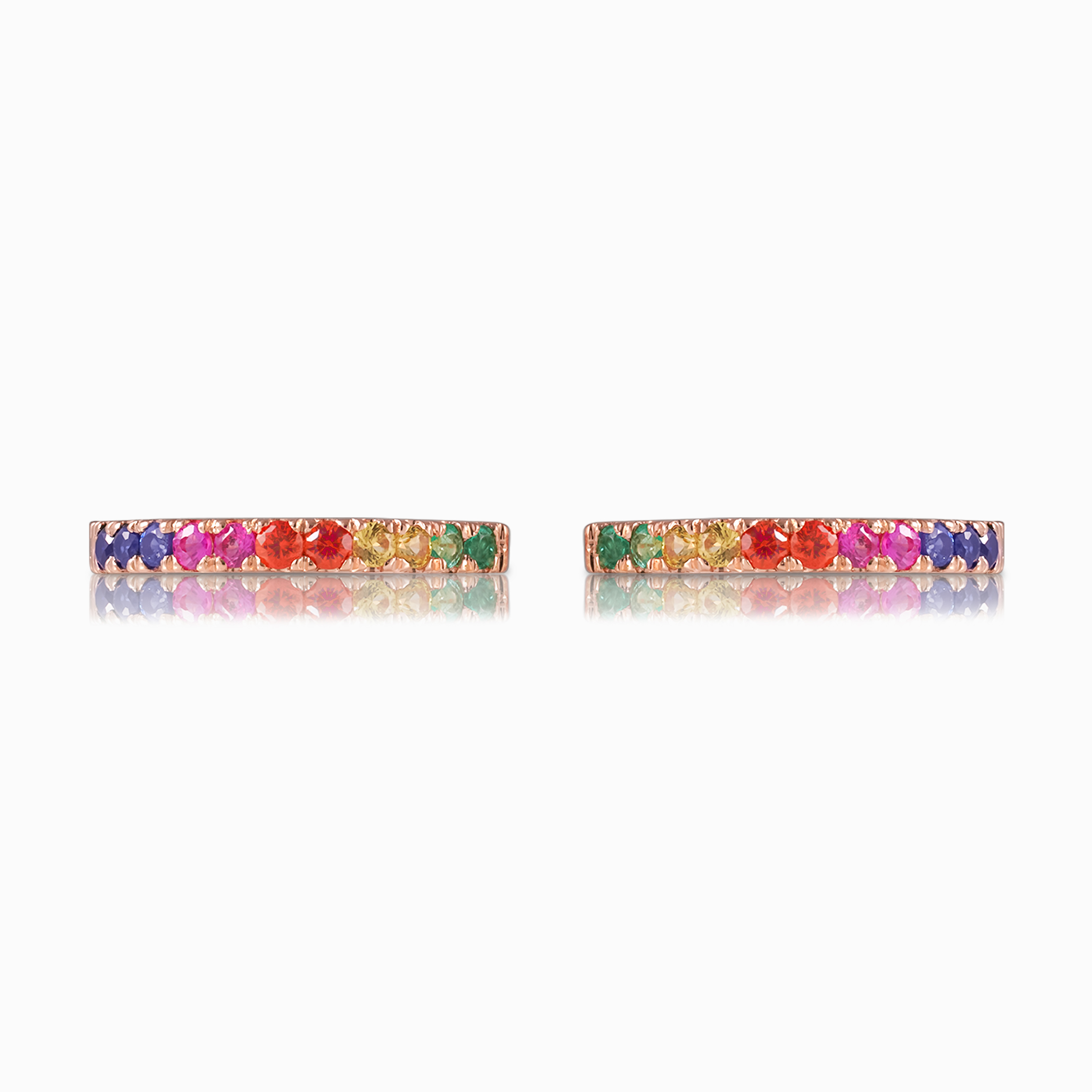 Rose Gold Multicolor Earrings - Product 02
