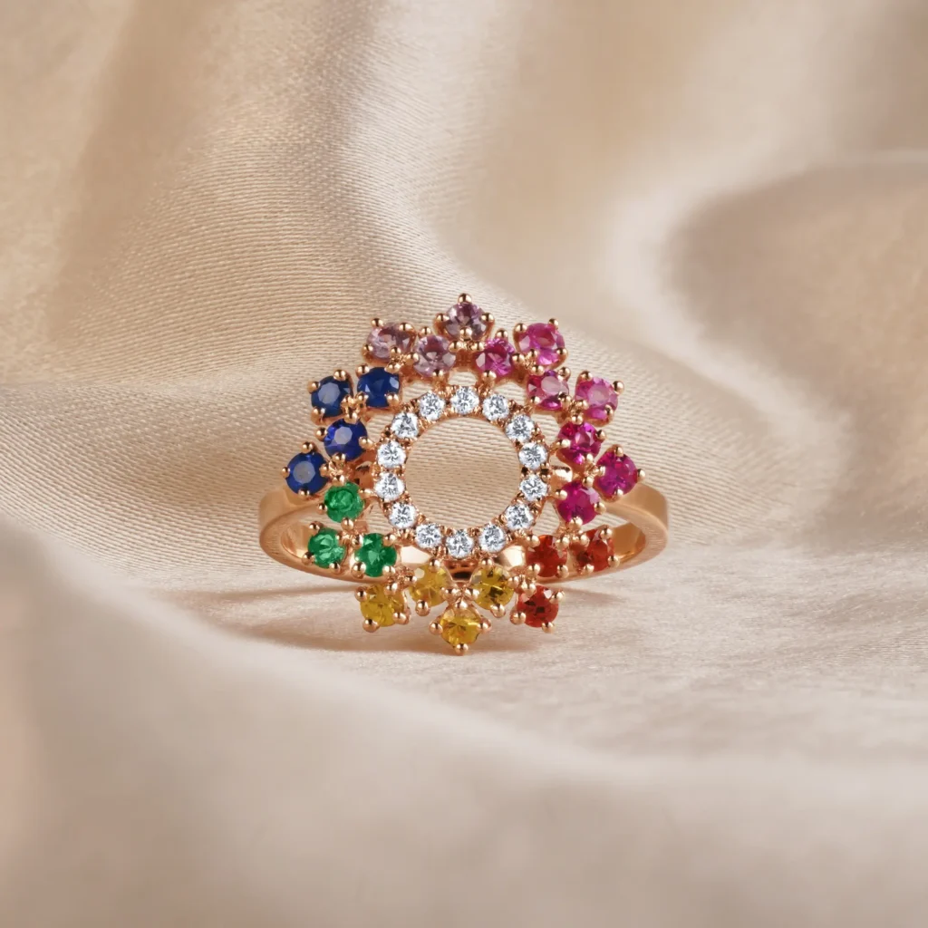 Multicolour Gemstone Rings Sri Lanka| Gold & Silver Rings| DINIDU