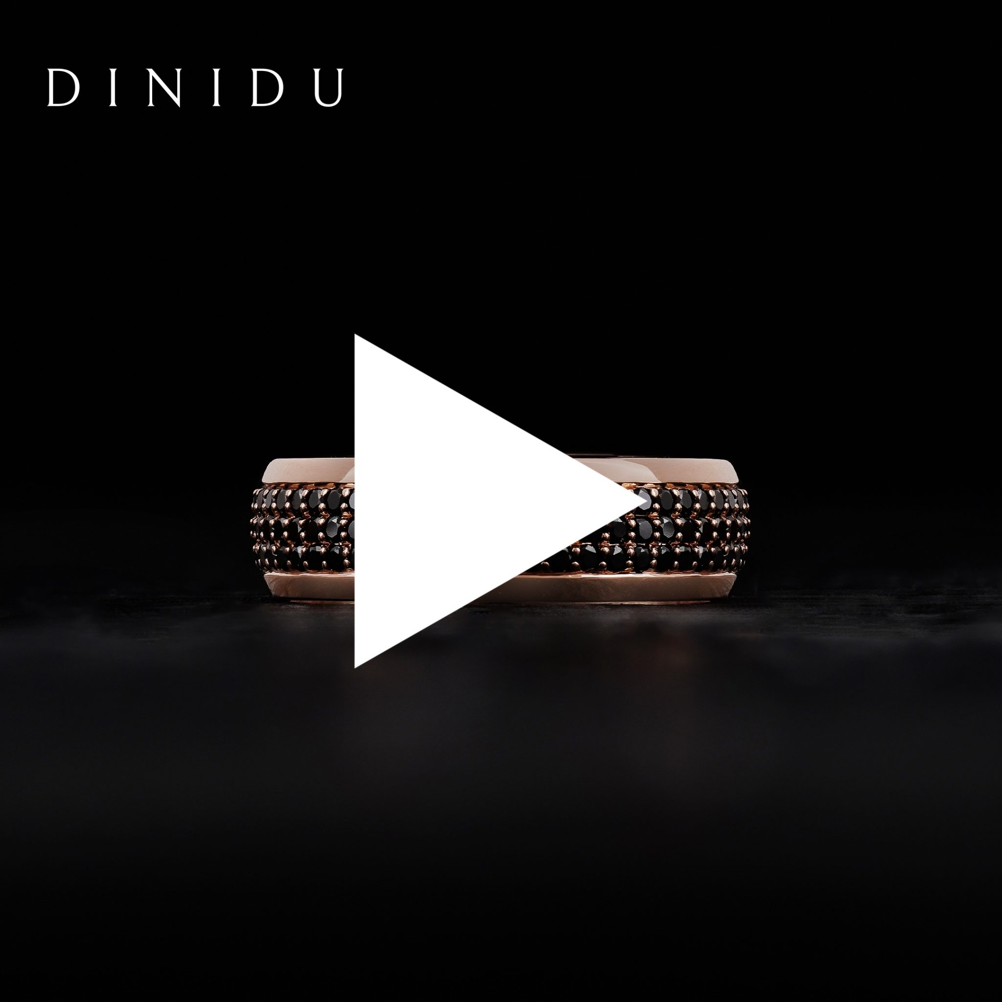 Octavia Black Diamonds Rose Ring - DINIDU