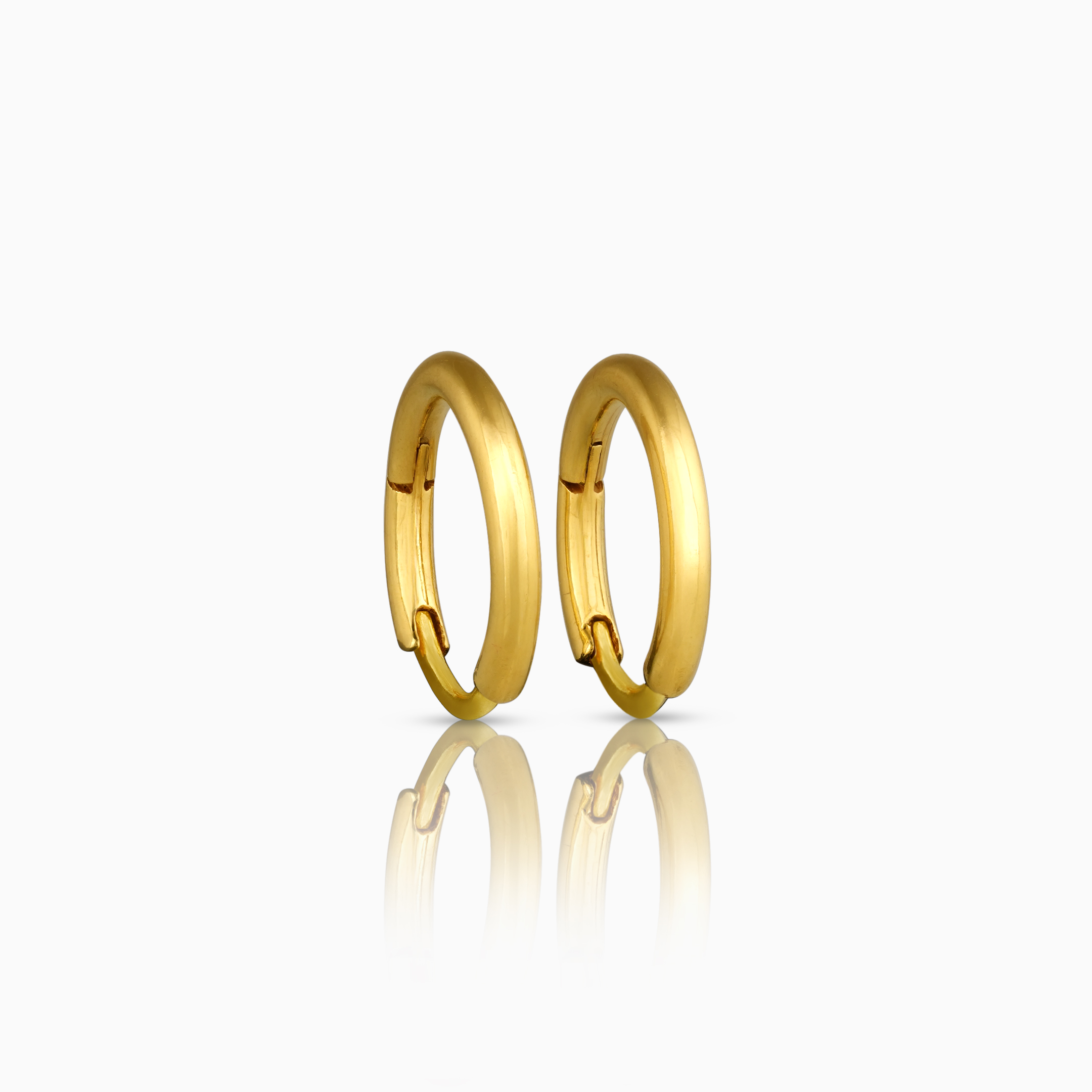Isla Yellow Gold Hoop Earrings at DINIDU Colombo Sri Lanka