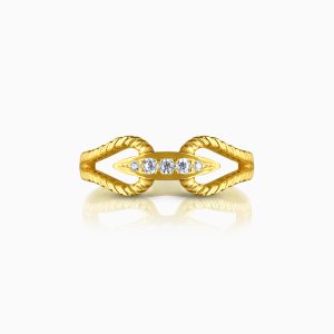 Kate Yellow Gold-Plated Silver Ring at DINIDU Colombo Sri Lanka