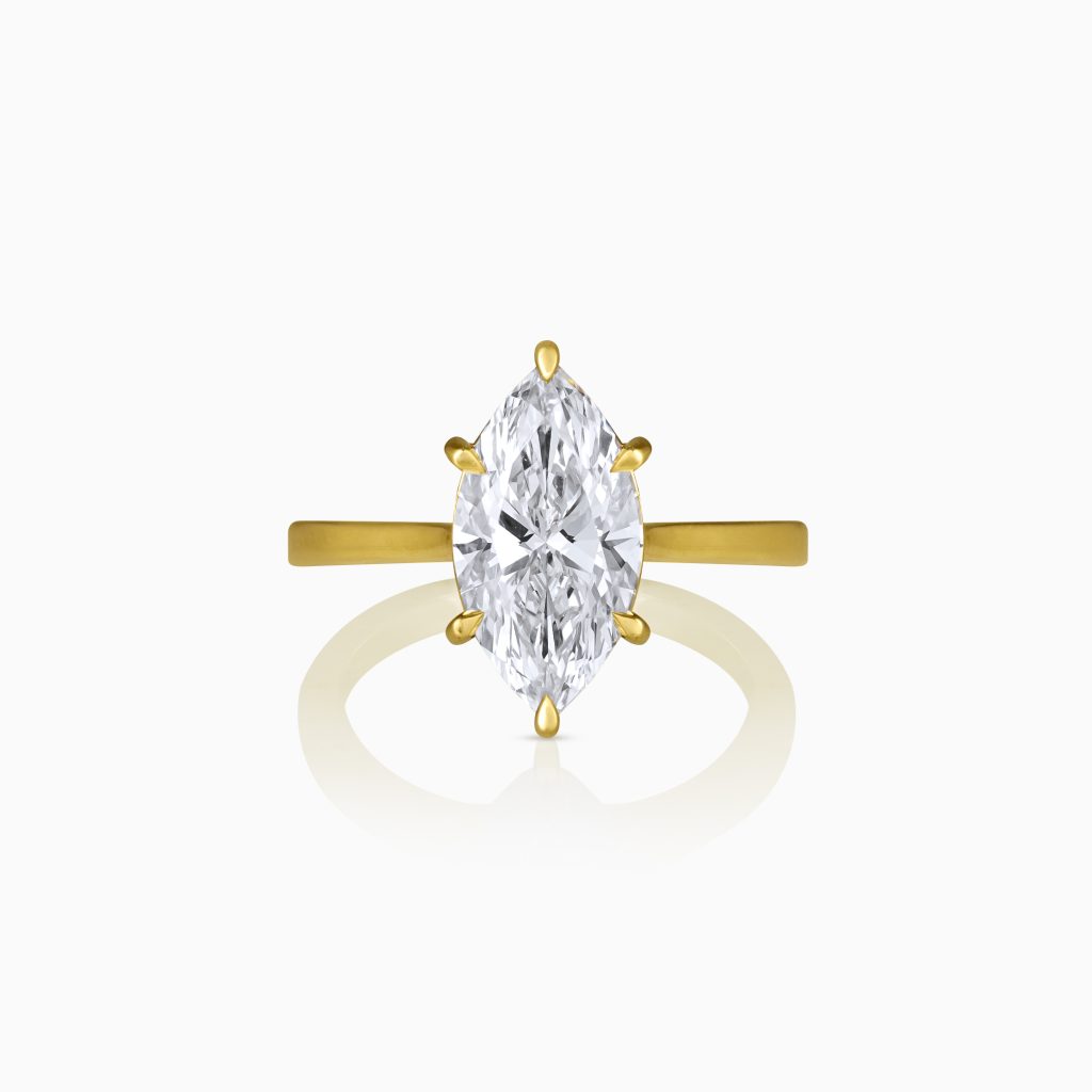 Lucienne Diamond and Yellow Gold Solitaire Ring at DINIDU Colombo Sri Lanka
