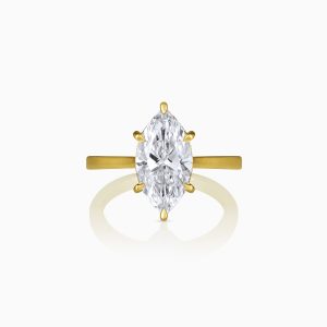 Lucienne Diamond and Yellow Gold Solitaire Ring at DINIDU Colombo Sri Lanka