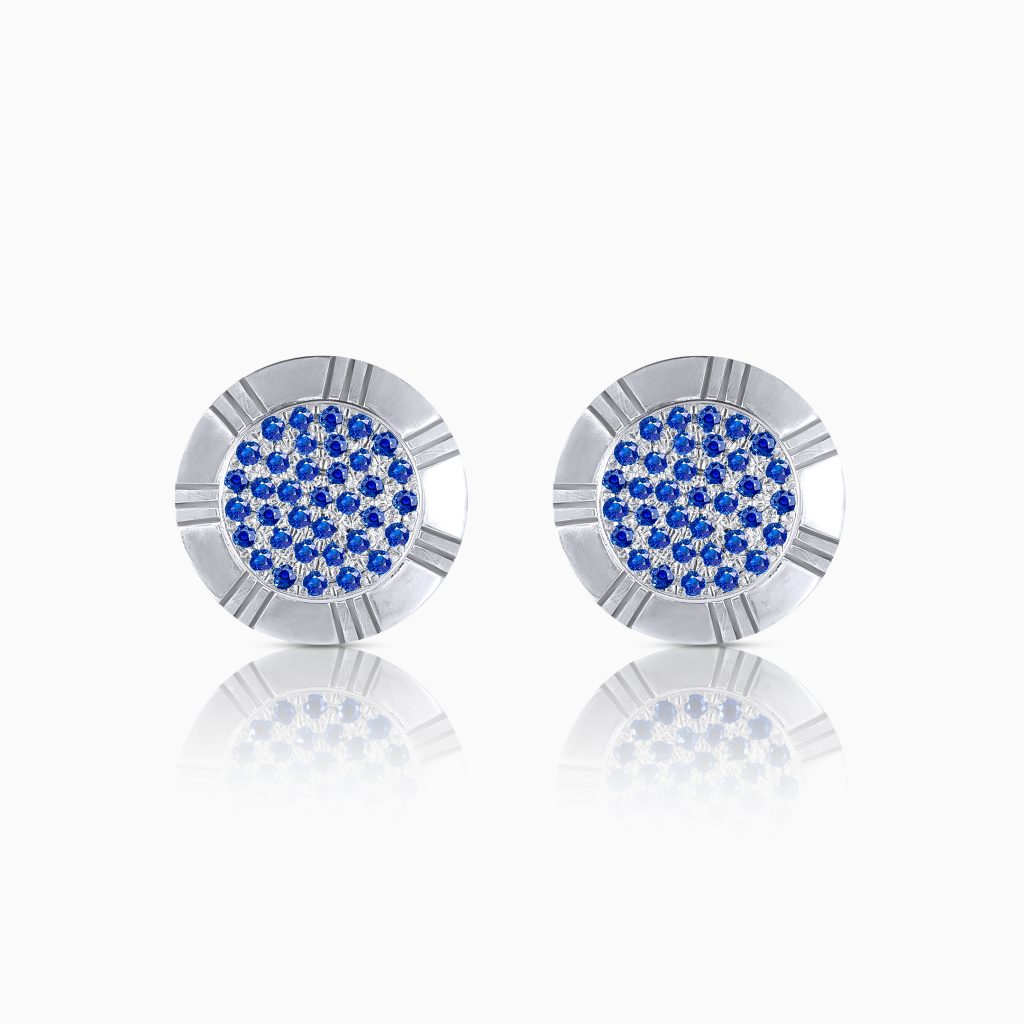 Logan Blue Sapphires and Silver Cufflinks at DINIDU Colombo Sri Lanka