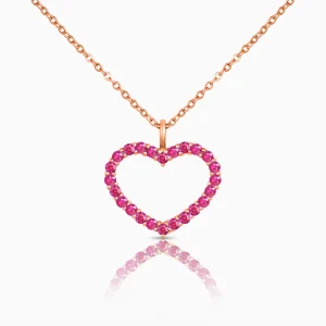 Sweetheart Pink Sapphires and Rose Gold Pendant at DINIDU Colombo Sri Lanka
