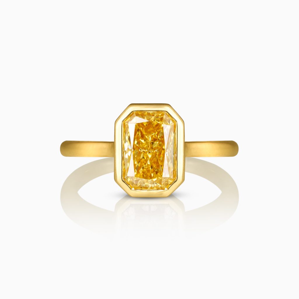 Oria Yellow Diamond and Yellow Gold Ring at DINIDU Colombo Sri Lanka