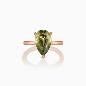 Nina Green Sapphire and Rose Gold Ring at DINIDU Colombo Sri Lanka
