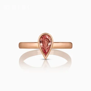 Dionne Padparadscha Sapphire and Rose Gold Ring at DINIDU Colombo Sri Lanka