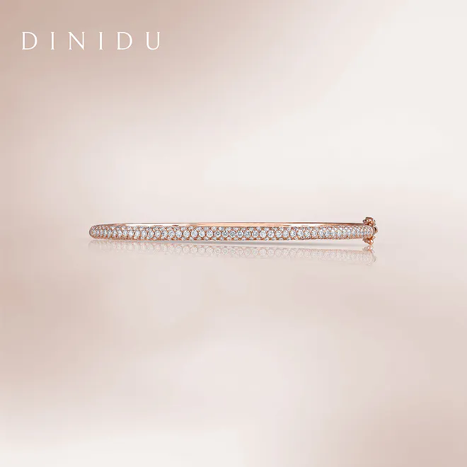 23JAN1502- pre Diamond Rose Gold Bangle - Product 01 1 (1)
