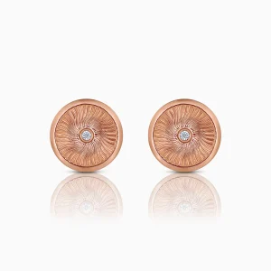 Gael Rose Gold-Plated Silver Cufflinks at DINIDU Colombo Sri Lanka