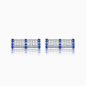Pavel Blue Sapphires and Silver Cufflinks at DINIDU Colombo Sri Lanka