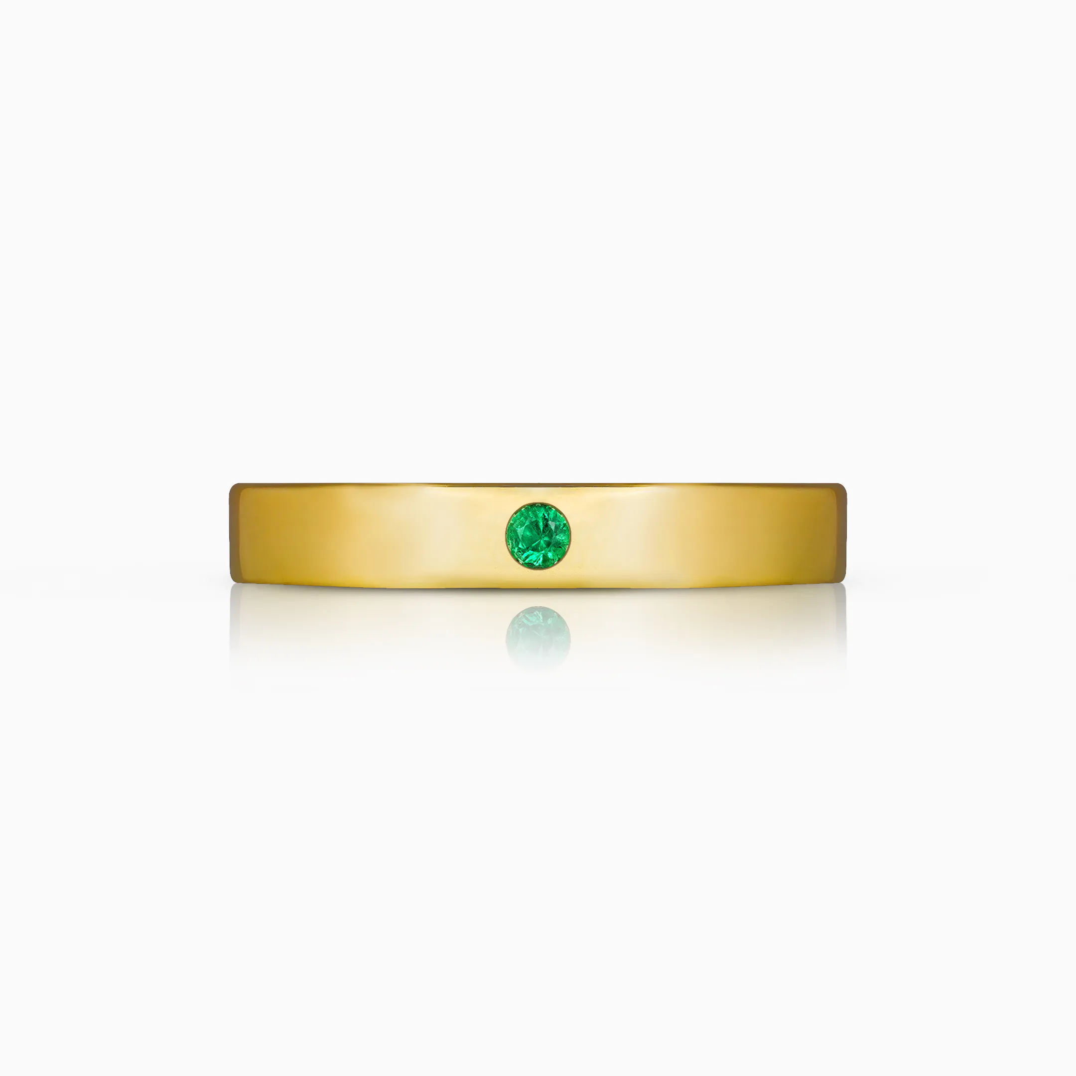 Quinn Emerald and Yellow Gold Band at DINIDU Colombo Sri Lanka