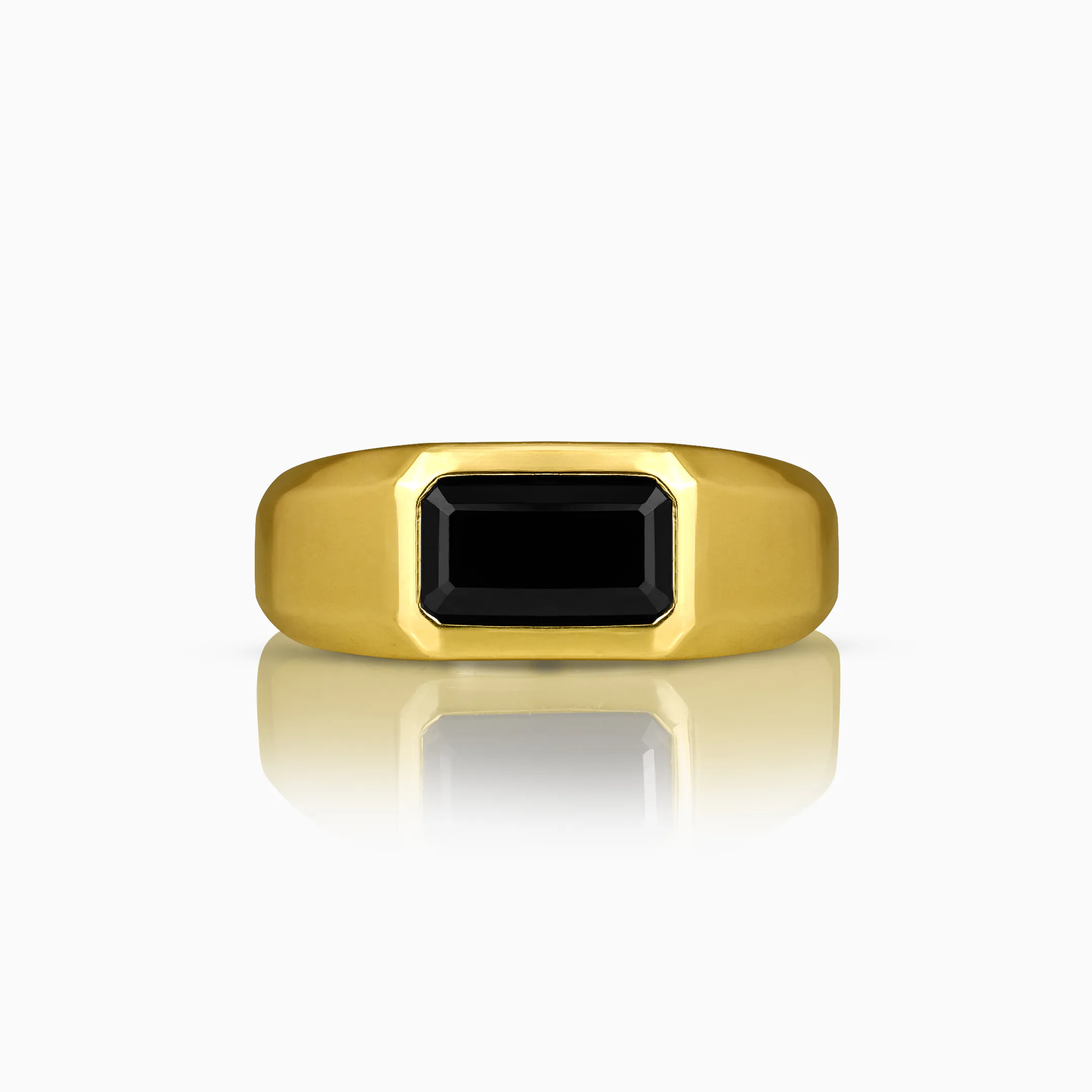 Ryder Black Zirconia Yellow Gold Ring at DINIDU Colombo Sri Lanka