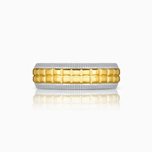 Alexei Yellow Gold-Plated White Gold Band at DINIDU Colombo Sri Lanka