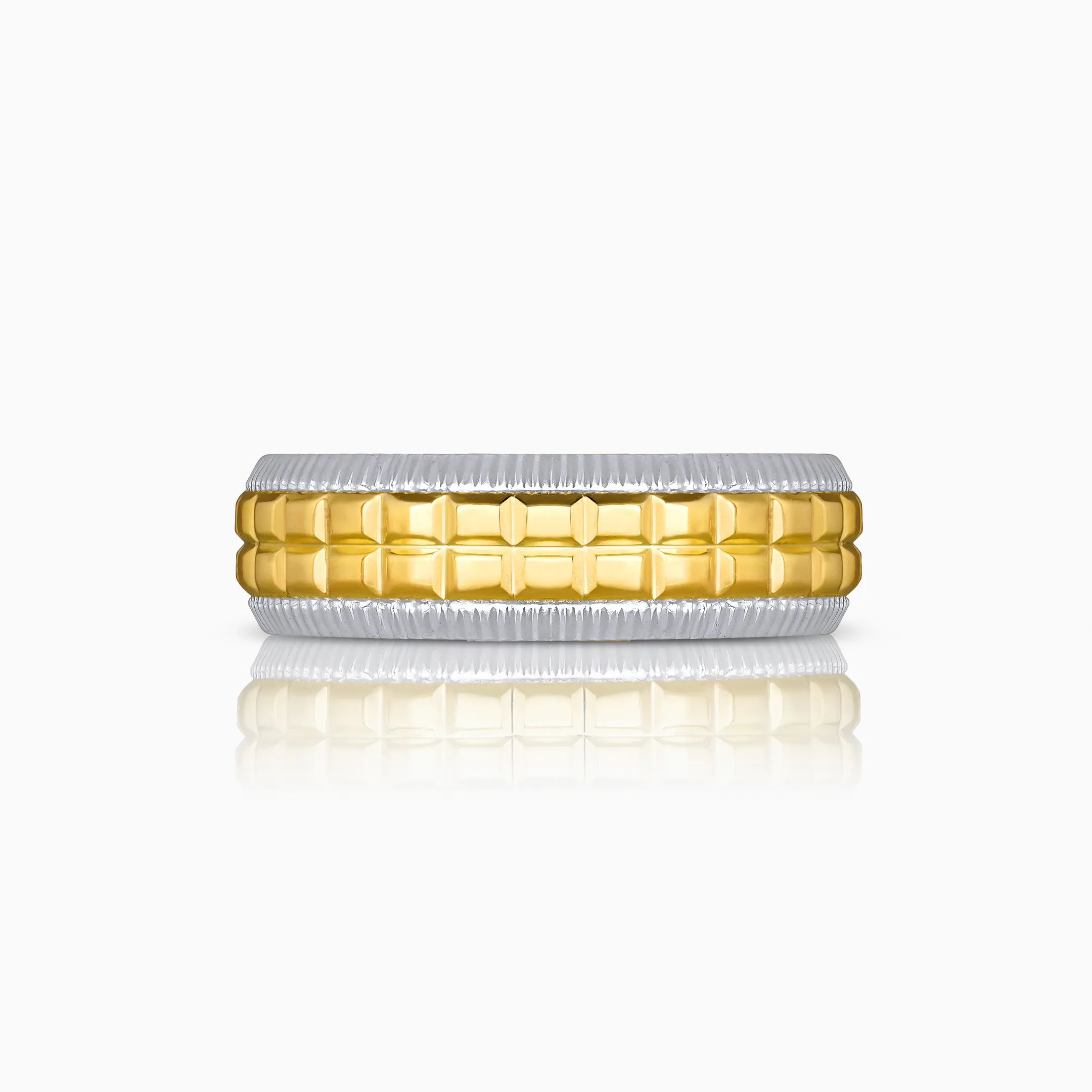 Alexei Yellow Gold-Plated White Gold Band at DINIDU Colombo Sri Lanka