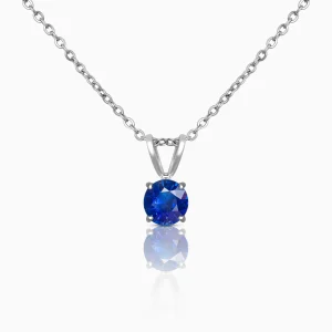 Cora Blue Sapphire and White Gold Pendant at DINIDU Colombo Sri Lanka