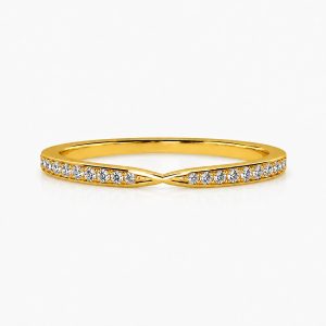 Rhea Lab Diamonds and Yellow Gold Band at DINIDU Colombo Sri Lanka