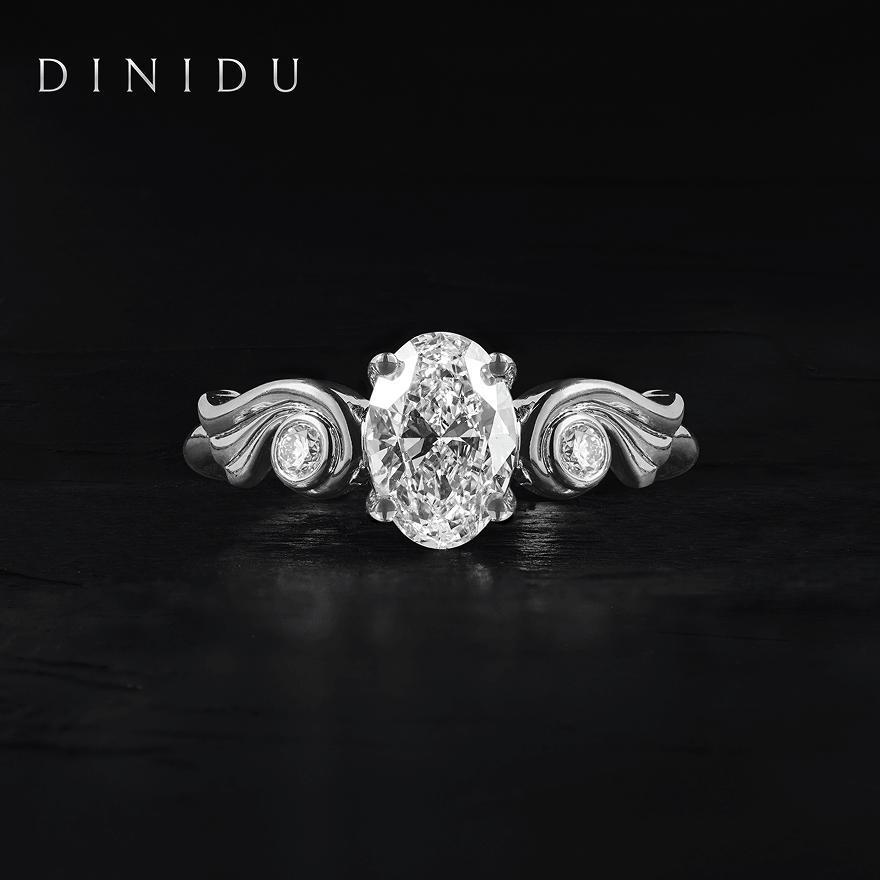 24AUG1701-Oval Diamond White Gold Ring - Style 02 1 (1)