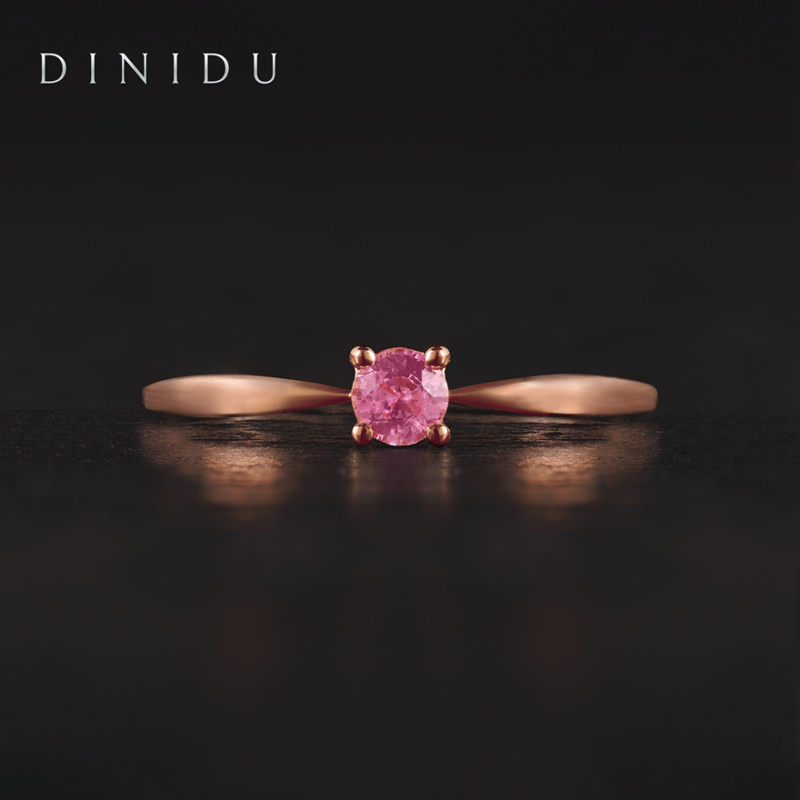 Rose Gold Pink Gem Ring - Style 02 1 (1)